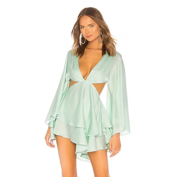 NWT! Michael Costello x REVOLVE Allete Dress in Aqua - Picture 5 of 9
